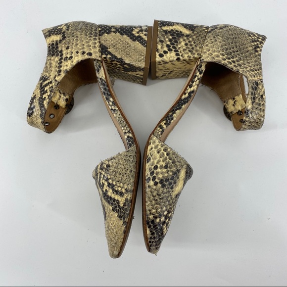 Free people snakeskin closed toe block heels - Picture 4 of 6